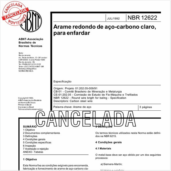 Arame redondo de aço-carbono claro, para enfardar