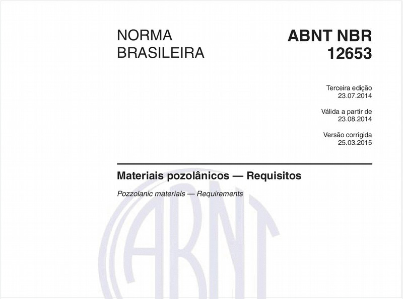 Materiais pozolânicos — Requisitos