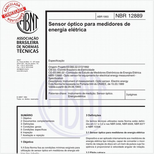 Sensor óptico para medidores de energia elétrica