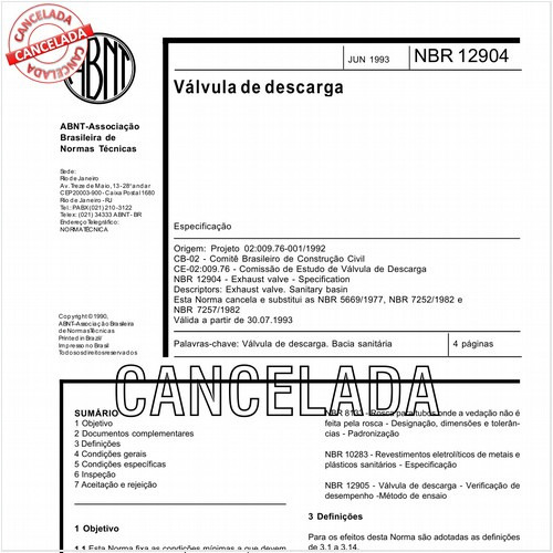 Válvula de descarga