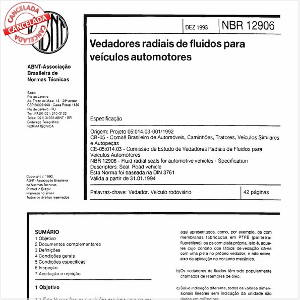 Vedadores radiais de fluidos para veículos automotores