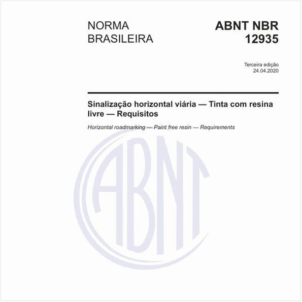 Sinalização horizontal viária — Tinta com resina livre — Requisitos