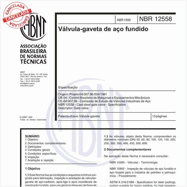 Válvula-gaveta de aço fundido