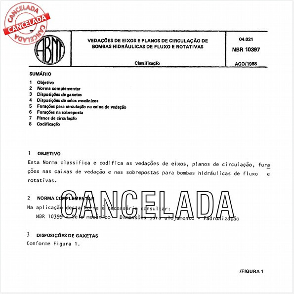 Vedações de eixos e planos de circulação de bombas hidráulicas de fluxo e rotativas