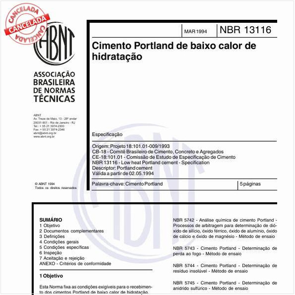 Cimento Portland de baixo calor de hidratação