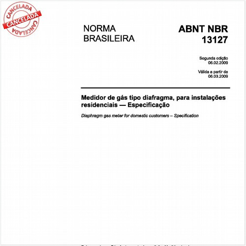 Medidor de gás tipo diafragma, para instalações residenciais - Especificação