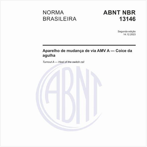 Aparelho de mudança de via AMV A — Coice da agulha