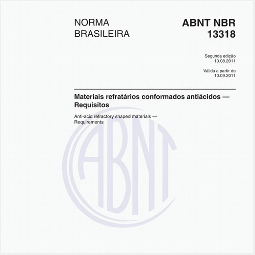 Materiais refratários conformados antiácidos — Requisitos