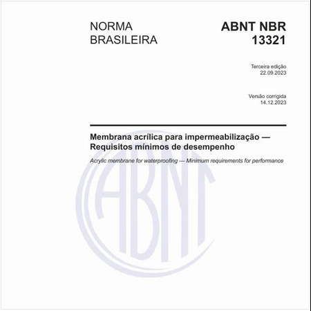 Membrana acrílica para impermeabilização — Requisitos mínimos de desempenho