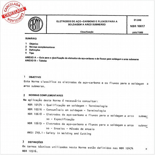 Eletrodos de aço-carbono e fluxos para a soldagem a arco submerso