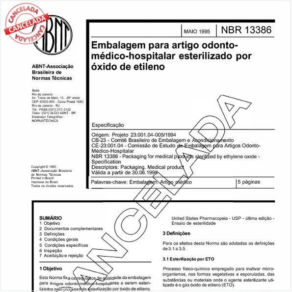 Embalagem para artigo odonto-médico-hospitalar esterilizado por óxido de etileno