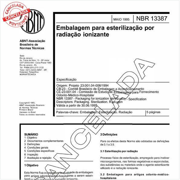 Embalagem para esterilização por radiação ionizante