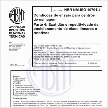 NBRNM-ISO10791-4 de 12/1999