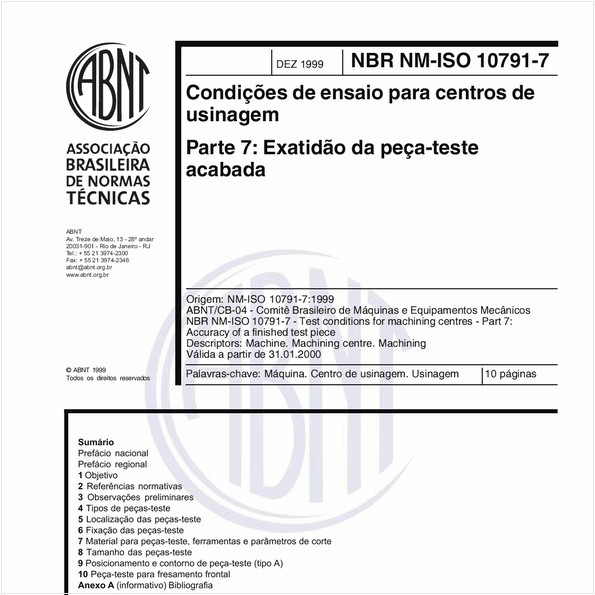 NBRNM-ISO10791-7 de 12/1999