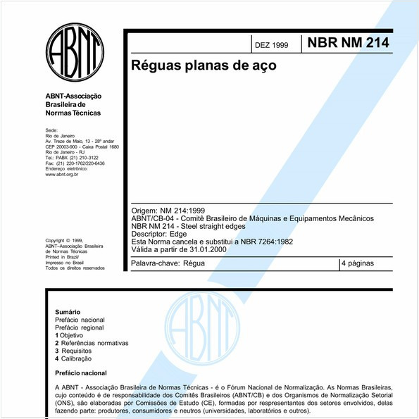 Réguas planas de aço