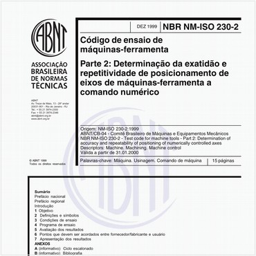 NBRNM-ISO230-2 de 12/1999