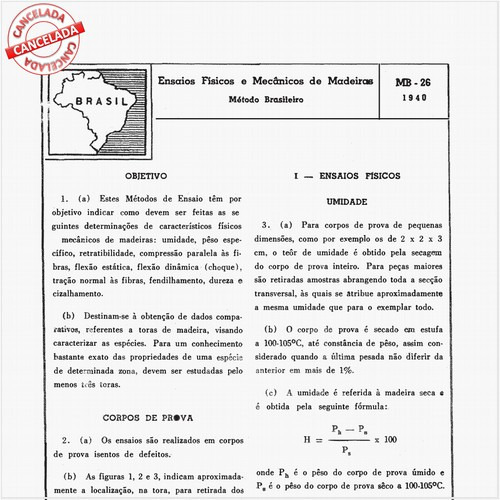 Ensaios físicos e mecânicos de madeiras