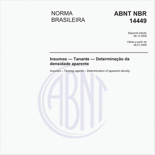 Insumos - Tanante - Determinação da densidade aparente