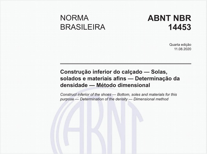 Construção inferior do calçado — Solas, solados e materiais afins — Determinação da densidade — Método dimensional