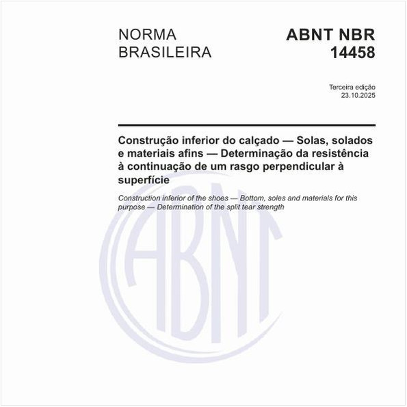 Construção inferior do calçado — Solas, solados e materiais afins — Determinação da resistência à continuação de um rasgo perpendicular à superfície
