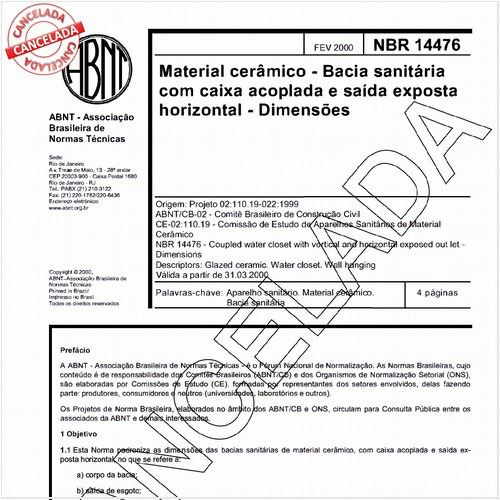 Material cerâmico - Bacia sanitária com caixa acoplada e saída exposta horizontal - Dimensões