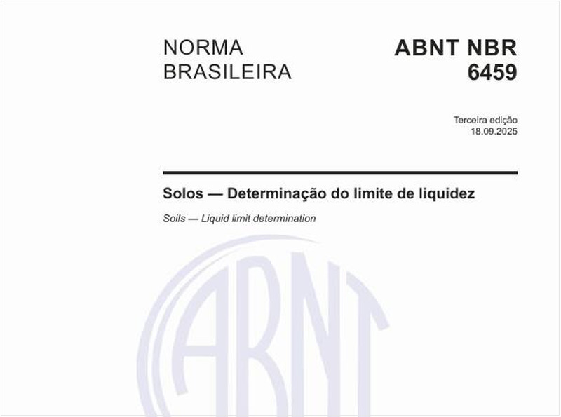 Solos — Determinação do limite de liquidez