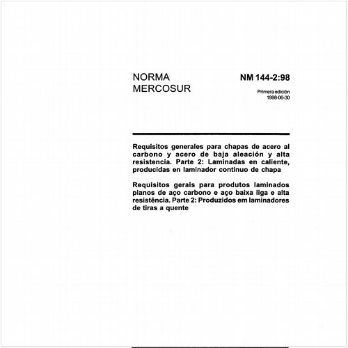 Requisitos gerais para produtos laminados planos de aço carbono e aço baixa liga e alta resistência - Parte 2: Produzidos em laminadores de tiras a quente