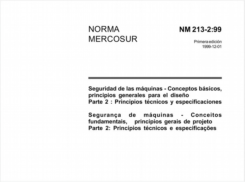 Segurança de máquinas - conceitos fundamentais, princípios gerais de projeto - Parte 2: Princípios técnicos e especificações