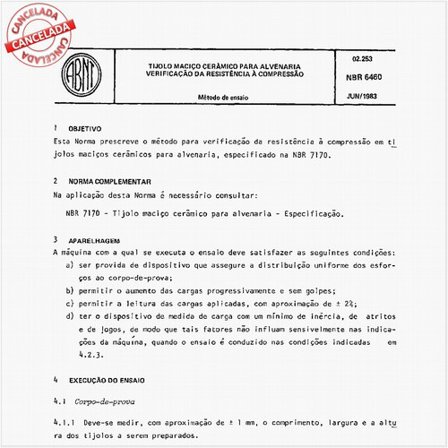 Tijolo maciço cerâmico para alvenaria - Verificação da resistência à compressão