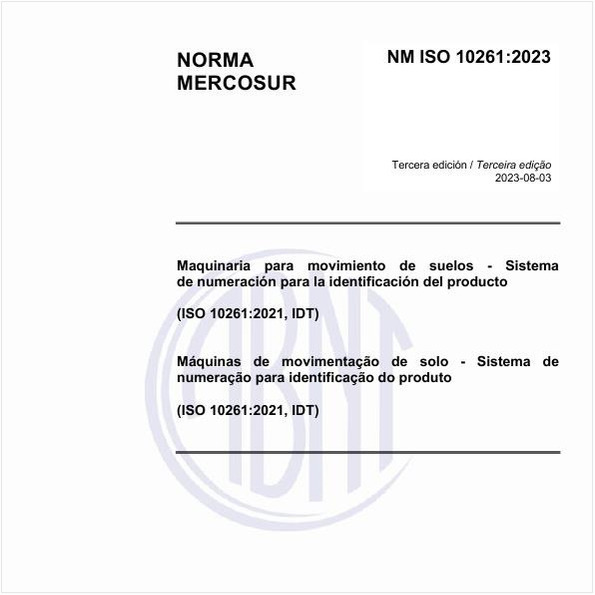 Máquinas rodoviárias - Sistema de numeração para identificação do produto