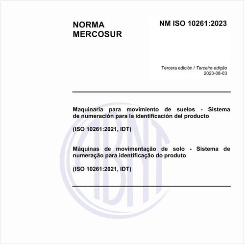 Máquinas rodoviárias - Sistema de numeração para identificação do produto