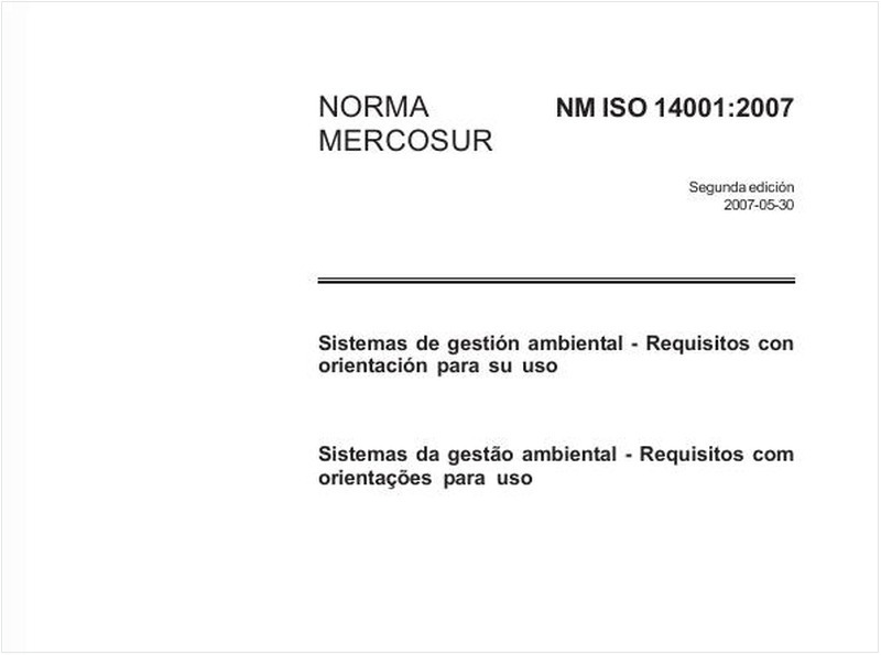Sistemas da gestão ambiental - Requisitos com orientações para uso