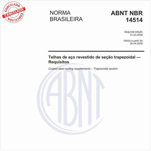 Telhas de aço revestido de seção trapezoidal - Requisitos