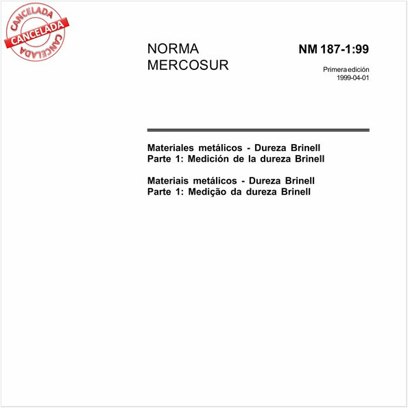 Materiais metálicos - Dureza Brinell - Parte 1: Medição de dureza Brinell