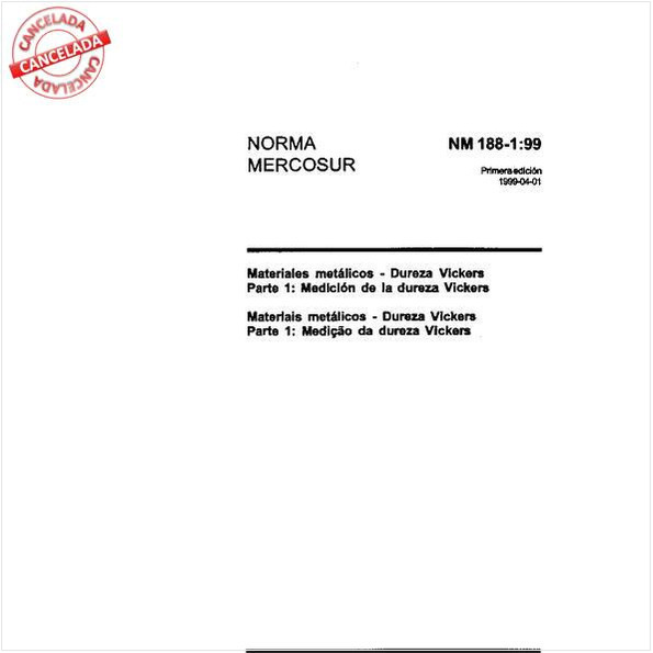 Materiais metálicos - Dureza Vickers - Parte 1: Medição da dureza Vickers