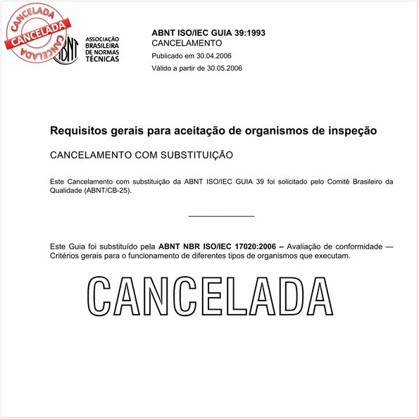 Requisitos gerais para aceitação de organismos de inspeção