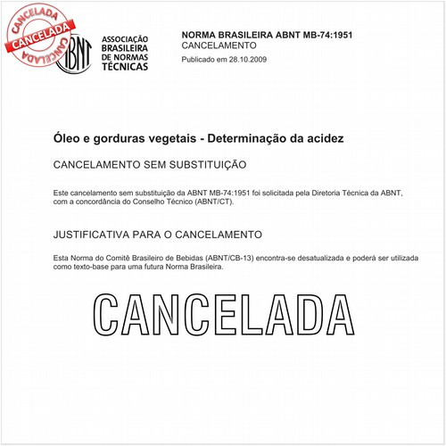 óleos e gorduras vegetais - Determinação da acidez