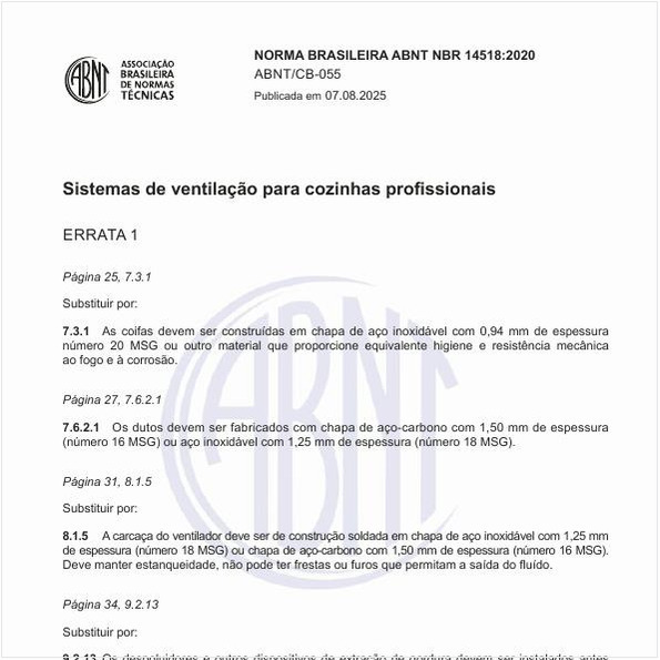 Sistemas de ventilação para cozinhas profissionais