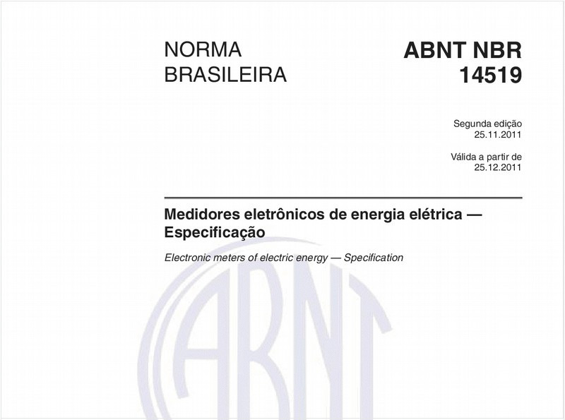 Medidores eletrônicos de energia elétrica — Especificação