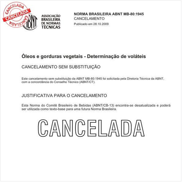 óleos e gorduras vegetais - Determinação de voláteis