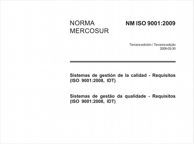 Sistemas de gestão da qualidade - Requisitos