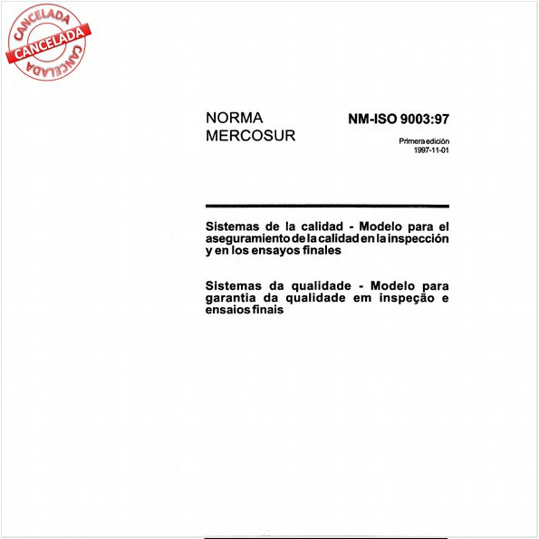 Sistemas da qualidade - Modelo para garantia em inspeção e ensaios finais