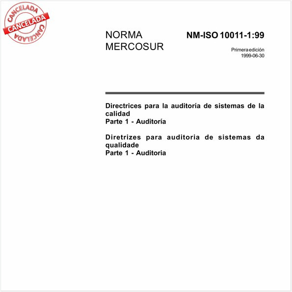 Diretrizes para auditoria de sistemas da qualidade - Parte 1: Auditoria
