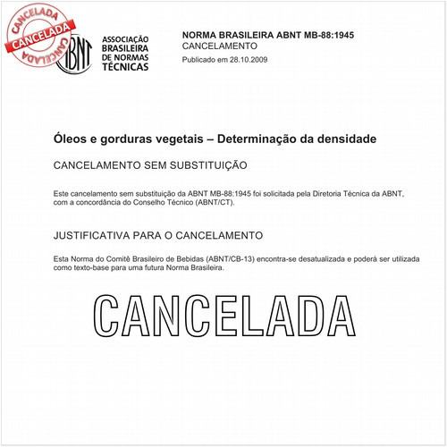 óleos e gorduras vegetais - Determinação da densidade