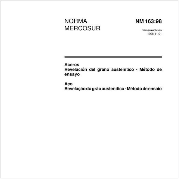 Revelação do grão austenítico - Método de ensaio