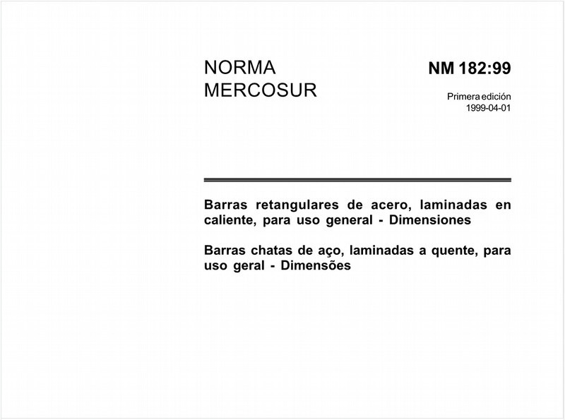 Barras chatas de aço, laminadas a quente, para uso geral - Dimensões