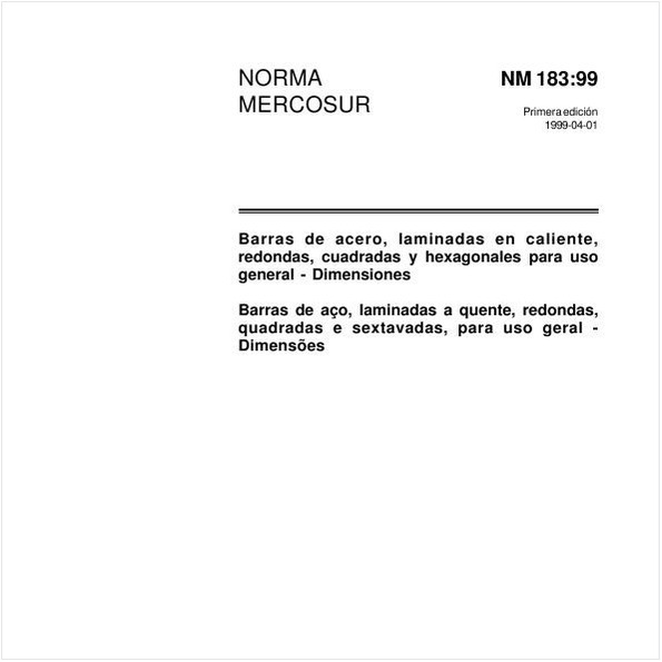 Barras de aço, laminadas a quente, redondas, quadradas e sextavadas, para uso geral - Dimensões