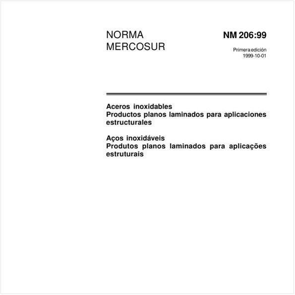 Aços inoxidáveis - Produtos planos laminados para aplicações estruturais