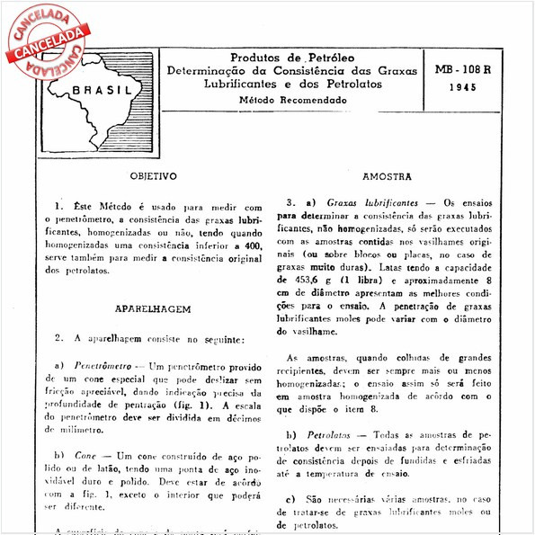Produtos de petróleo - Determinação da consistência das graxas lubrificantes e dos petrolatos
