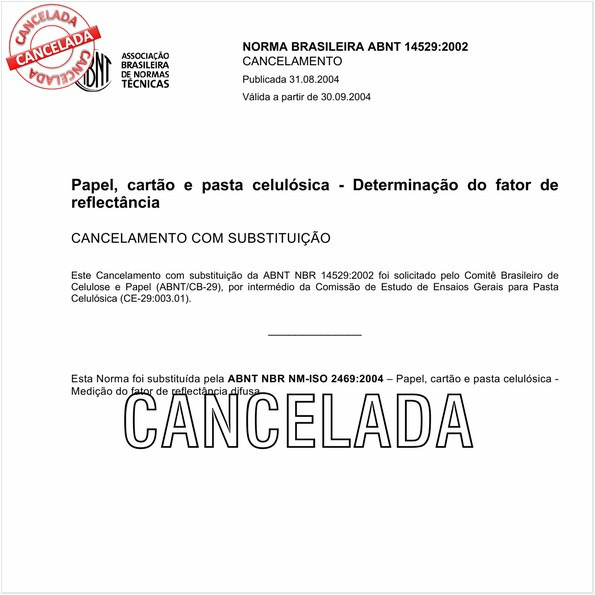 Papel, cartão e pasta celulósica - Determinação do fator de reflectância